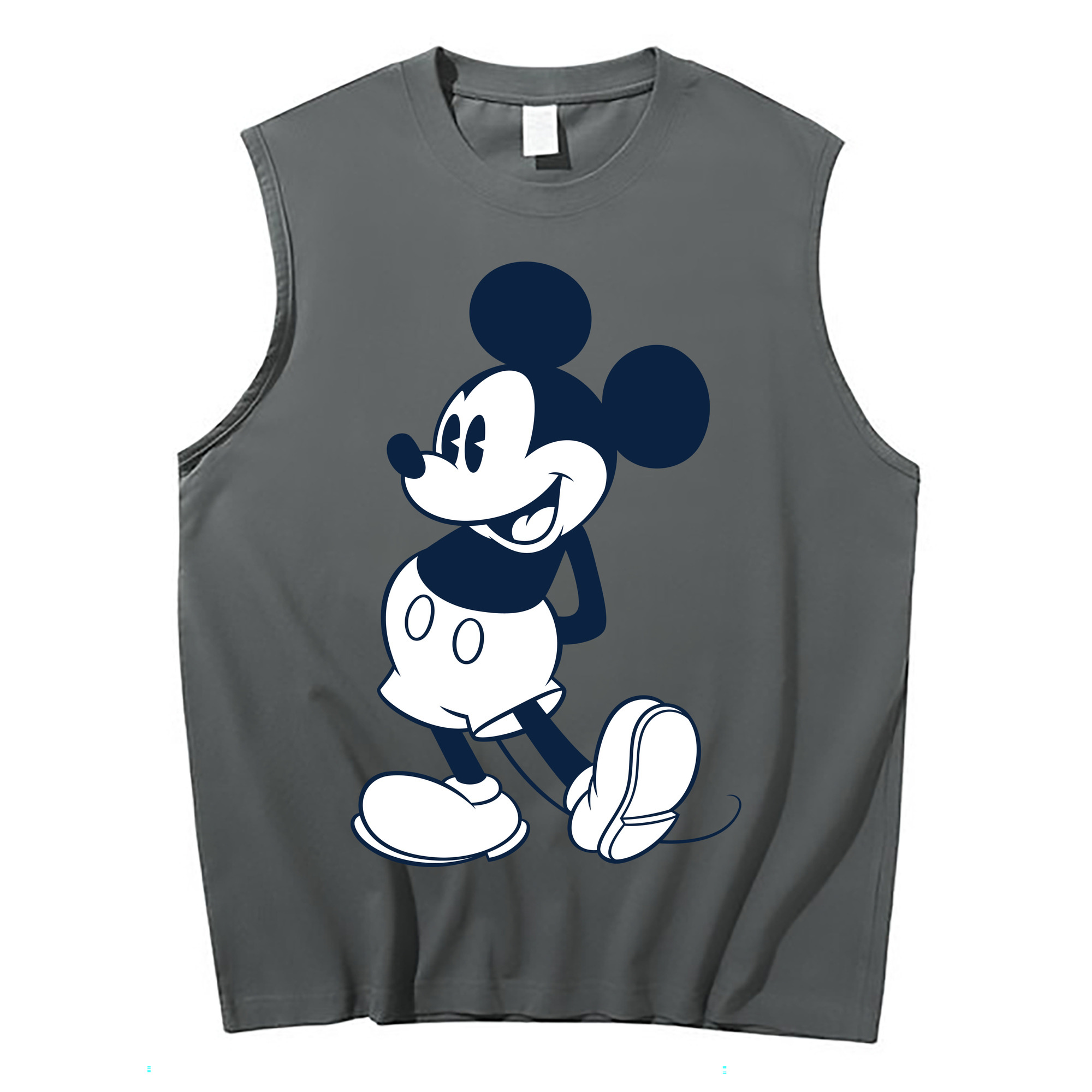 ミッキーマウス Mickey Mouse コットン100％タンクトップ（フロントプリント）